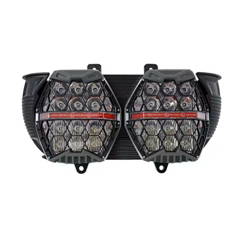 2015以降FLTRモデル HanyComb LEDヘッドライト ウインカー機能付き ブラック 3