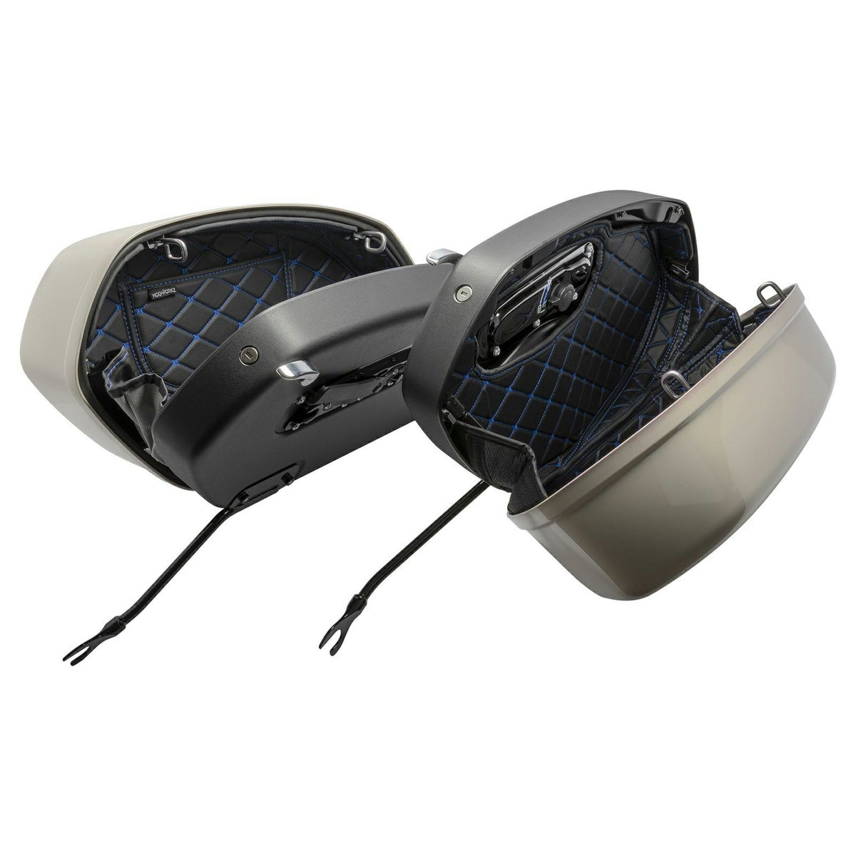 M8 ローライダーST、エルディアブロ、スポーツグライド用 サドルバッグライナー (ブラック/カラーステッチ) Hog Workz6