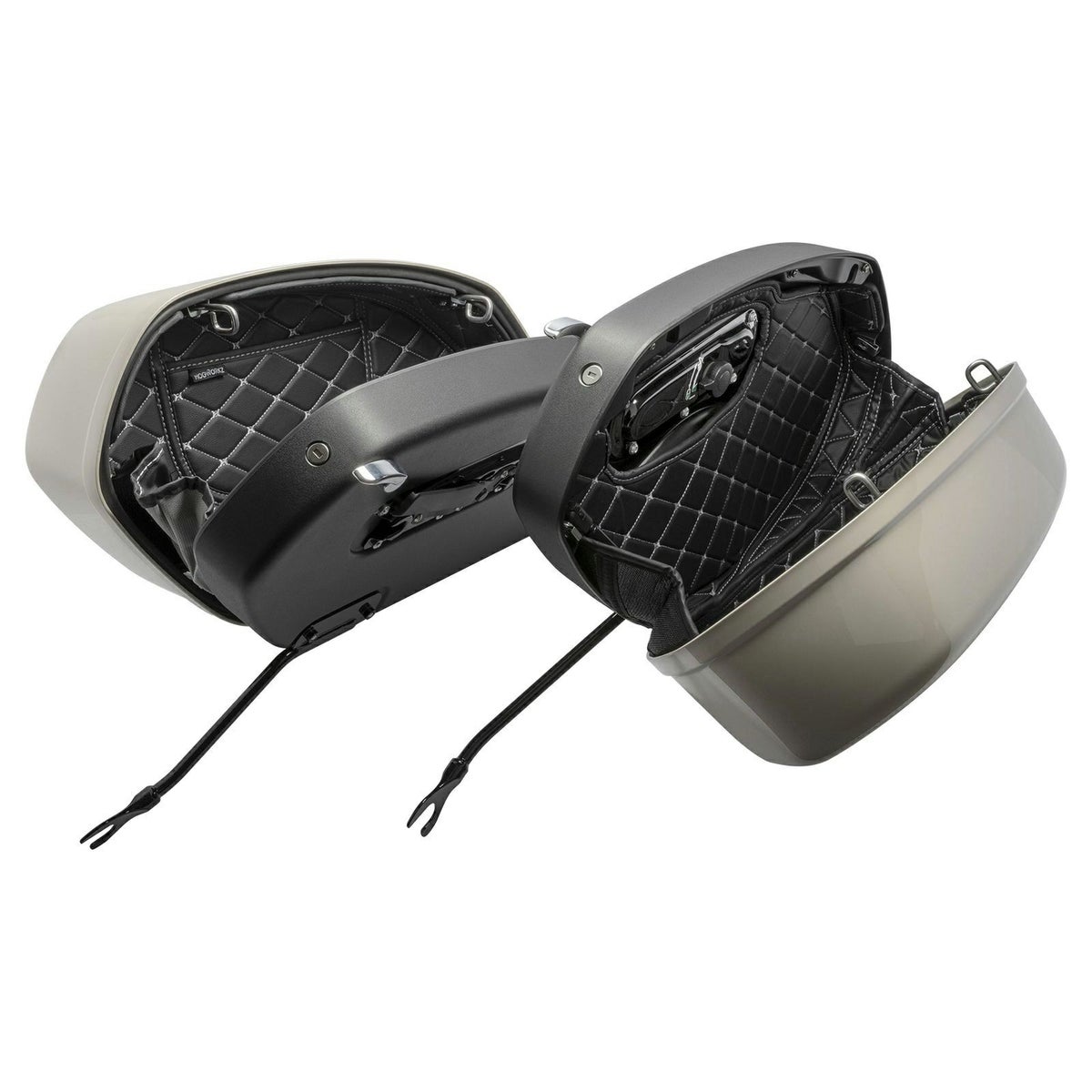 M8 ローライダーST、エルディアブロ、スポーツグライド用 サドルバッグライナー (ブラック/カラーステッチ) Hog Workz10