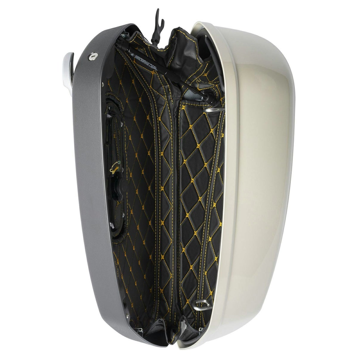 M8 ローライダーST、エルディアブロ、スポーツグライド用 サドルバッグライナー (ブラック/カラーステッチ) Hog Workz13