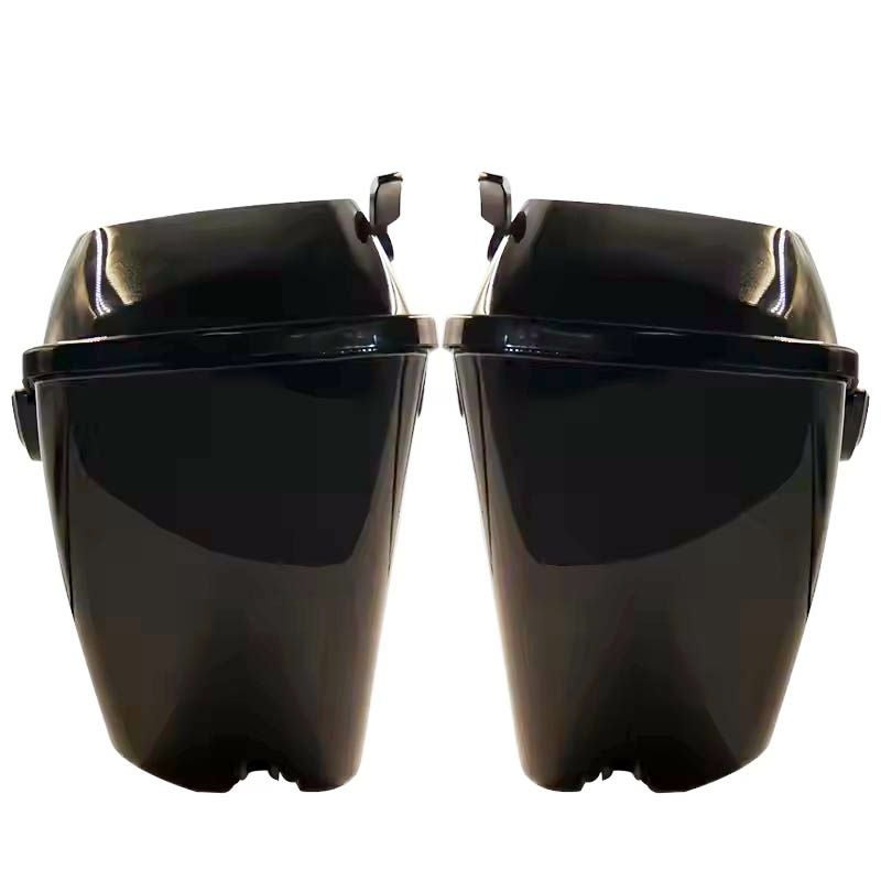 2014以降 ツーリング カスタムサドルバッグ スリットデザイン グロスブラック 3