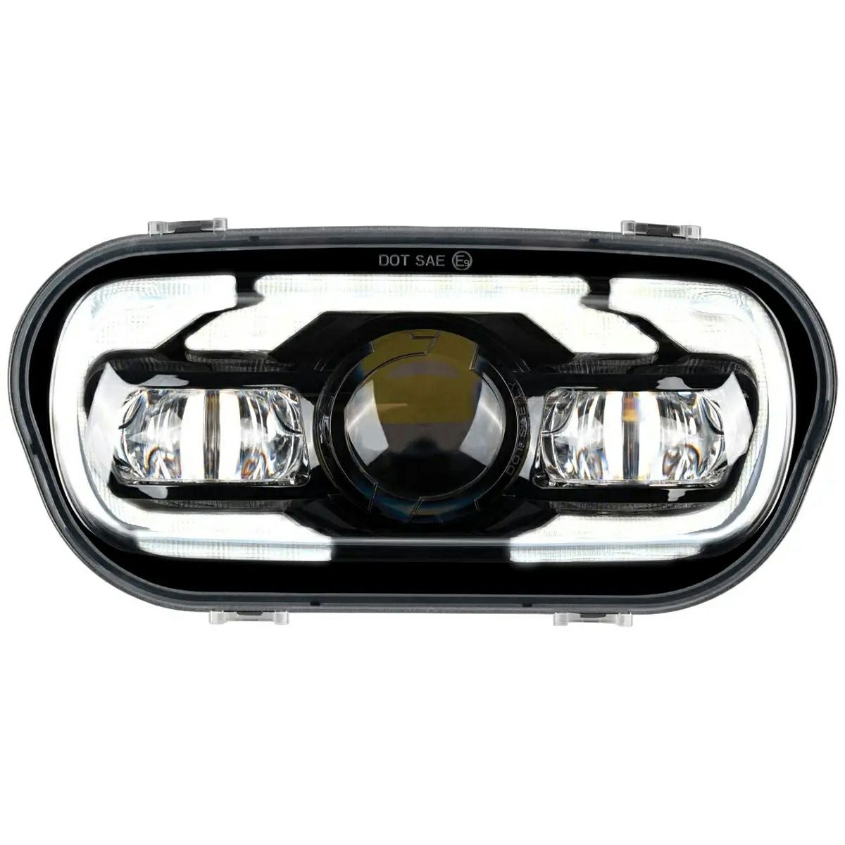 M8 ファットボブ用 LEDヘッドライト (ブラック) Hog Workz7