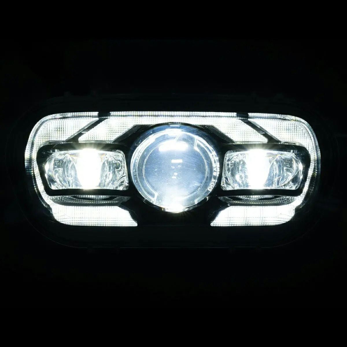 M8 ファットボブ用 LEDヘッドライト (ブラック) Hog Workz8