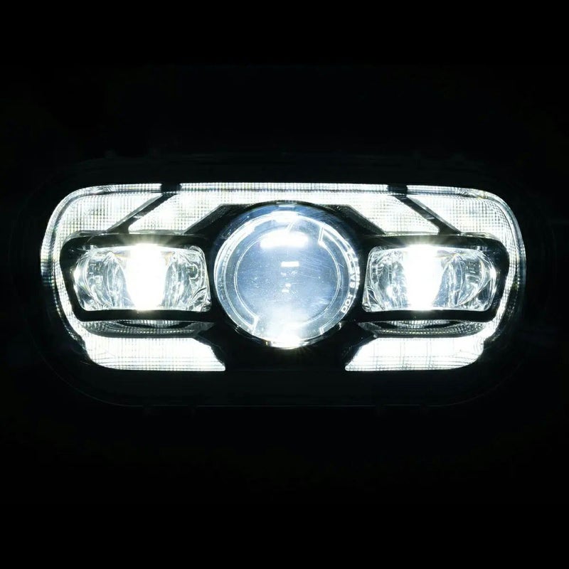 M8 ファットボブ用 LEDヘッドライト (ブラック) Hog Workz8