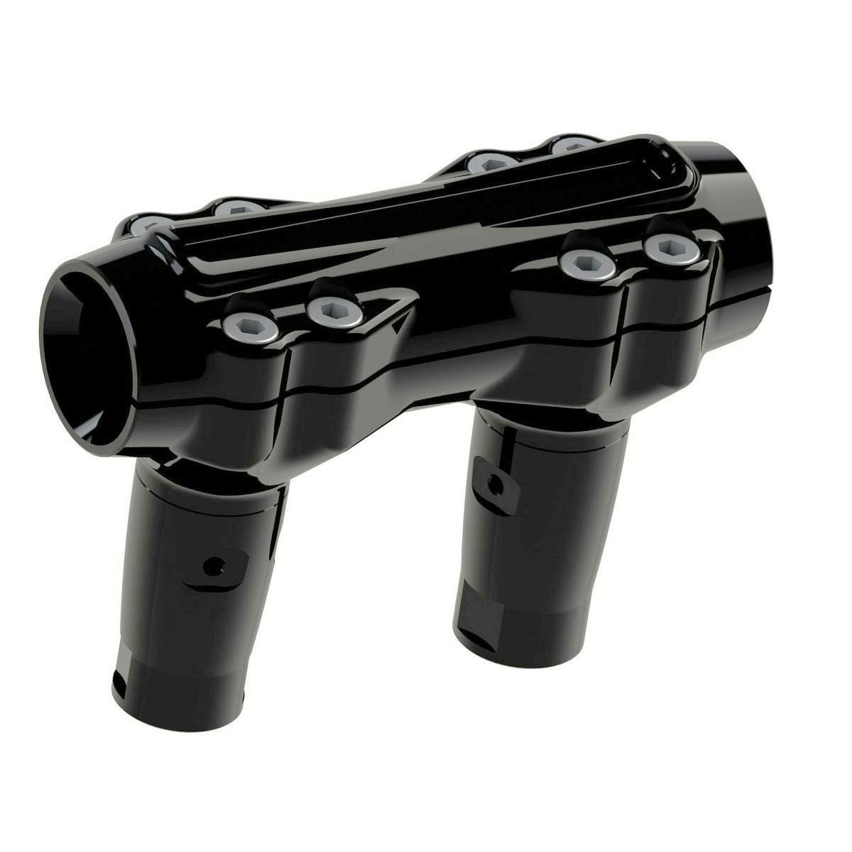 2024以降 ロードグライド Atlas Wide ファットハンドルバー用 ライザー (グロスブラック) Thunderbike1