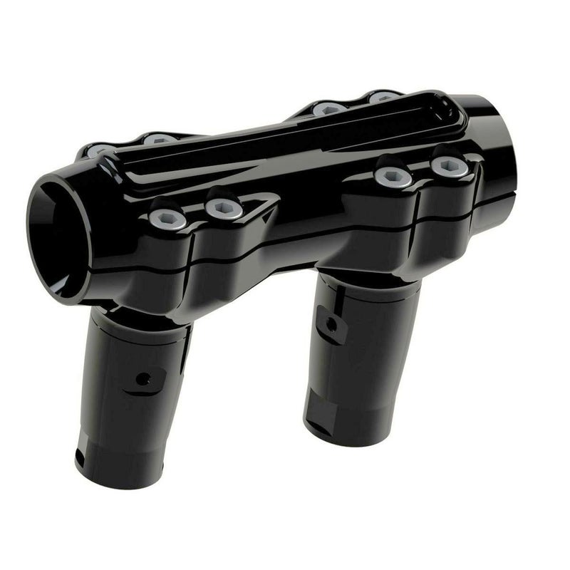 2024以降 ロードグライド Atlas Wide ファットハンドルバー用 ライザー (グロスブラック) Thunderbike1