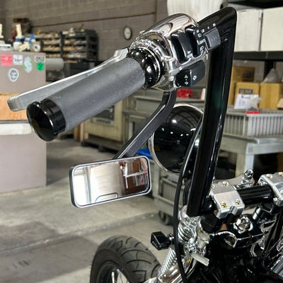 Joker Machine No1 OEM・角型ハーレーミラー (ブラック) |ハーレー 