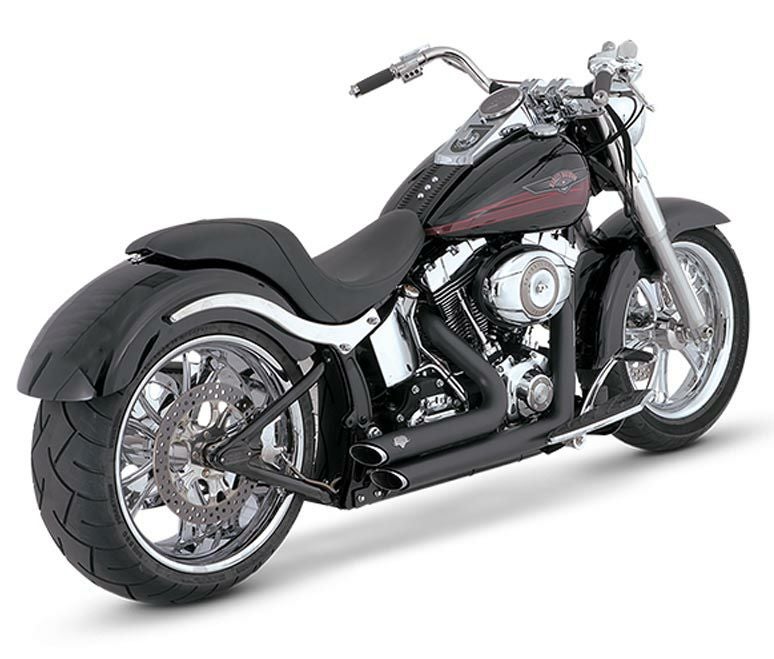 Vance&Hines（バンス＆ハインズ） Shortshots Staggered ブラック ソフテイル-01