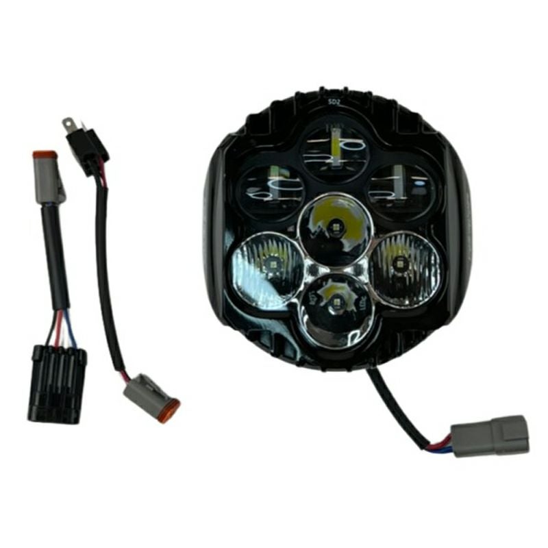 1994～2023 ストリートグライド、エレクトラグライド、ロードキング Shark Demon 2 LEDヘッドライト Custom Dynamics4