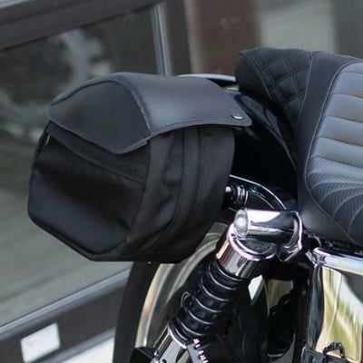 Leather Pros レトロミニ デタッチャブル サドルバッグ ナイロン M8 