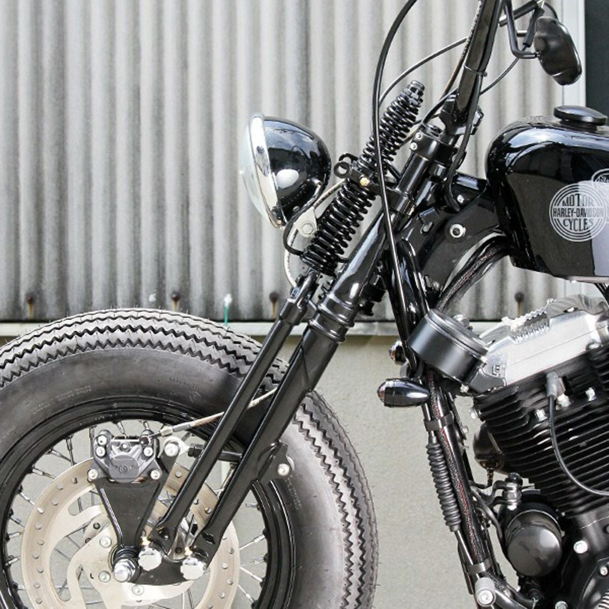 PAUGHCO Upsweep フィッシュテールマフラー クローム スポーツスター