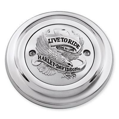クローム・LIVE TO RIDEロゴ・エアクリーナートリム（'08以降ダイナ）-01