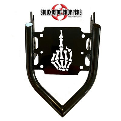 Siouxicide Choppersエクスカリバーバックレスト用ラゲッジラック 