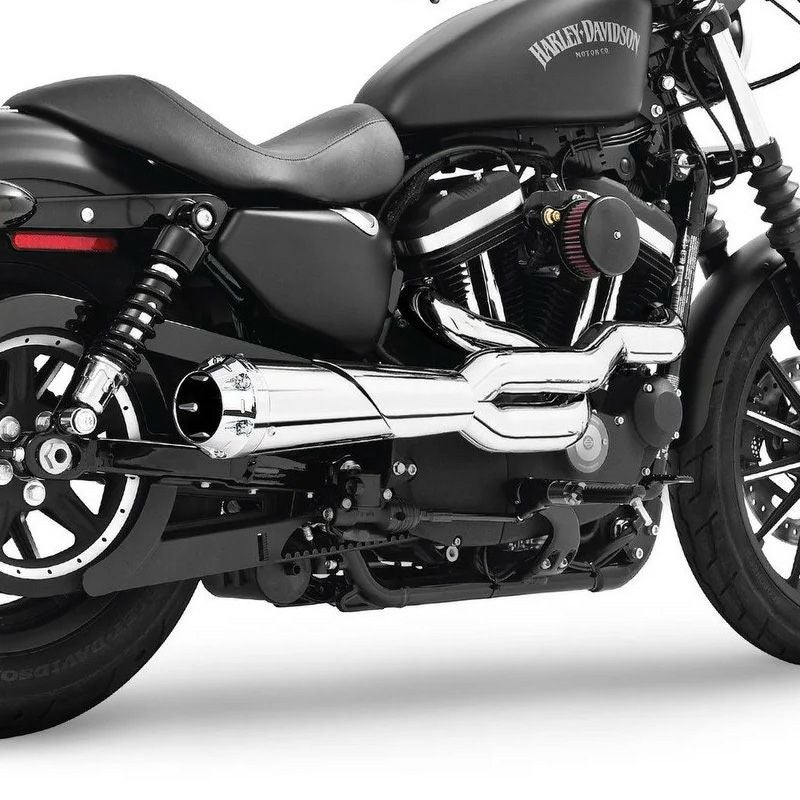 PAUGHCO Upsweep フィッシュテールマフラー クローム スポーツスター