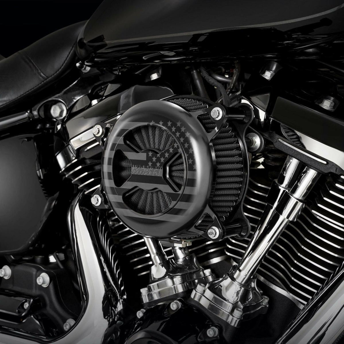 2024以降 ロードグライド、ストリートグライド VO2 アメリカ エアクリーナー (グロスブラック) バンスアンドハインズ1