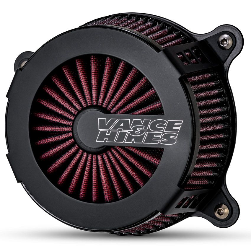 2024以降 ロードグライド、ストリートグライド VO2 ケージファイター エアクリーナー (マットブラック) バンスアンドハインズ