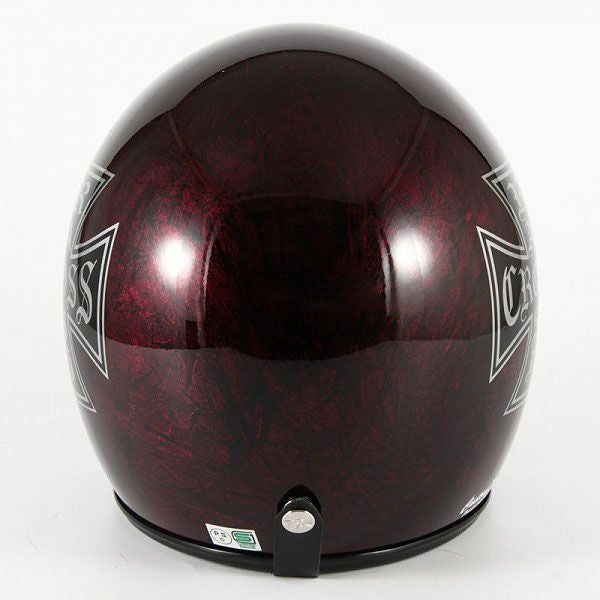 JCPシリーズ RASH CROSS ジェットヘルメット レッドブラウンラップ 72JAM 5