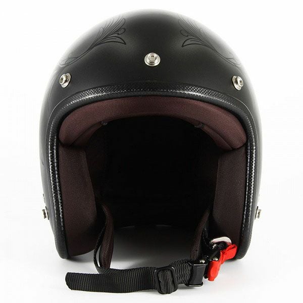 JCPシリーズ Leaf ジェットヘルメット シルバー ブラック 72JAM 3