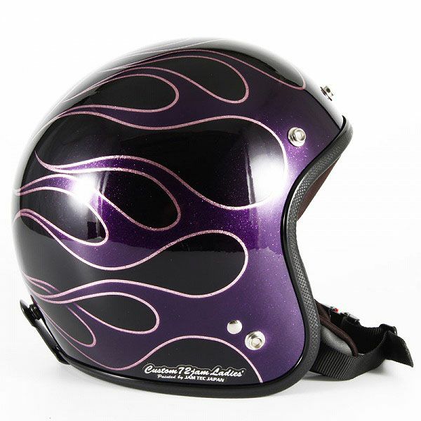 JCPシリーズ FLAMES ジェットヘルメット レッド 72JAM |ハーレーパーツ