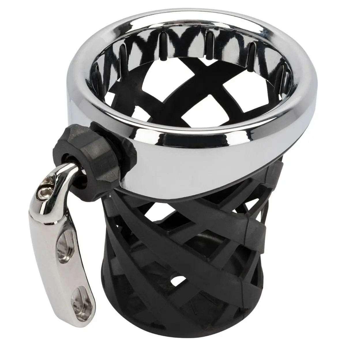 ホグワークズ ハーレー ハンドコントロールパーチマウント式 トールサイズドリンクホルダー (クローム)2