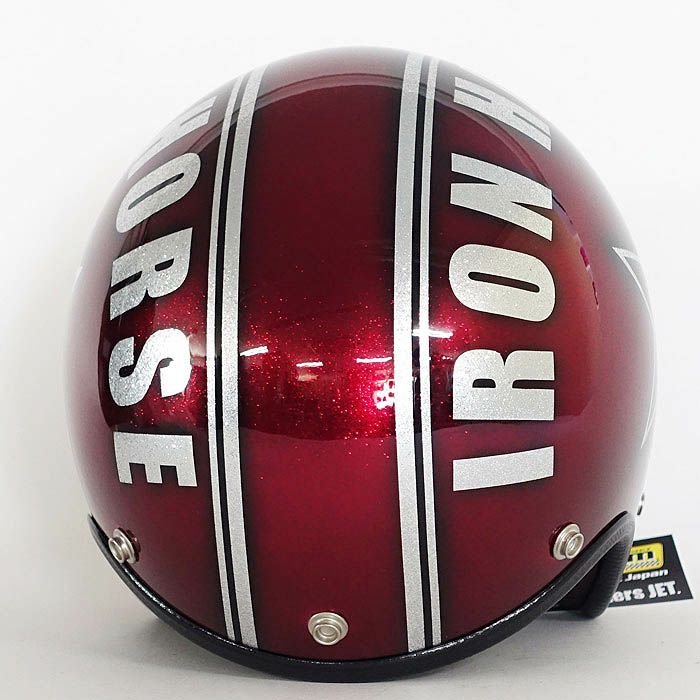 逸品モノシリーズ アイアンスター ジェットヘルメット ラメベース レッド 72JAM 4