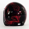 逸品モノシリーズ リーフブラック ジェットヘルメット メッキレッド 72JAM 5