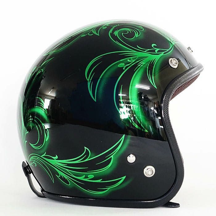 逸品モノシリーズ リーフブラック ジェットヘルメット シャドー