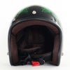 逸品モノシリーズ リーフブラック ジェットヘルメット シャドーグリーン 72JAM 3