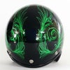 逸品モノシリーズ リーフブラック ジェットヘルメット シャドーグリーン 72JAM 4