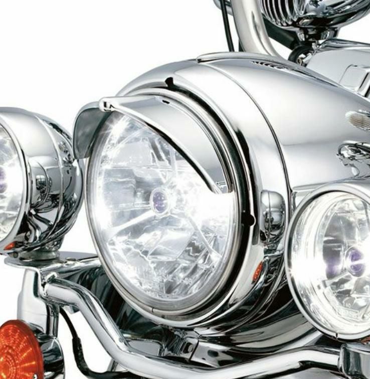 値下げ！！　☆バイク部品　パーツ　カスタム☆　クリアキン製　7364　ヘットライトアウタートリム　長期在庫　新古品 クリアキン ヘッドライト トリムリング ブラック 7インチ |ハーレー