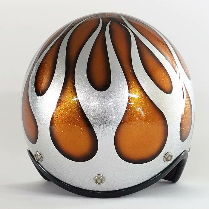 逸品モノシリーズ クラシカルフレイムス ジェットヘルメット シルバーフレイム オレンジ 72JAM 4