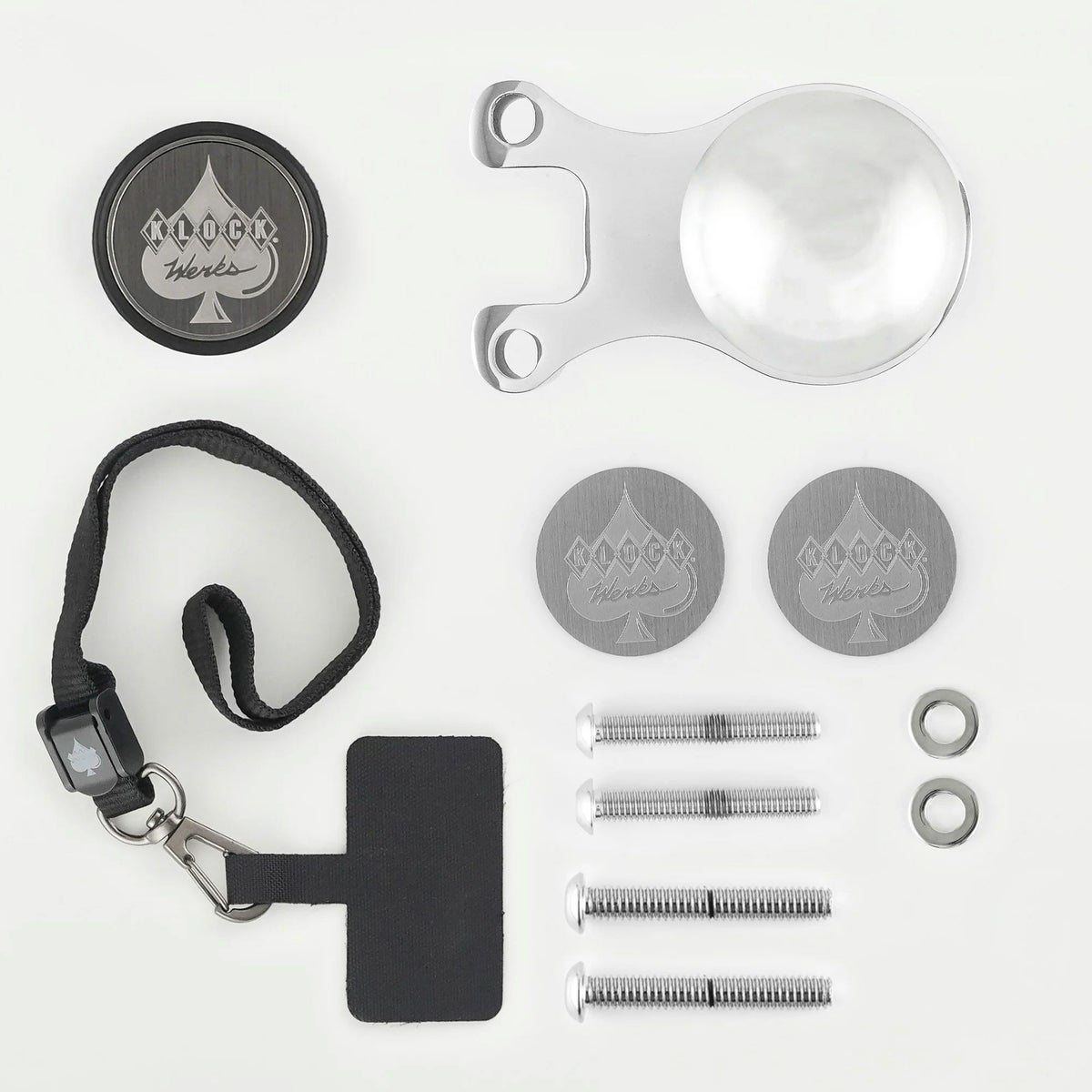 1996以降 ハーレー 左右共用 パーチマウント スマートホンiOマウント (クローム) クロックワークス3