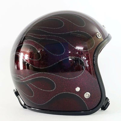 逸品モノシリーズ ラメT2 ジェットヘルメット ディープレッド 72JAM 