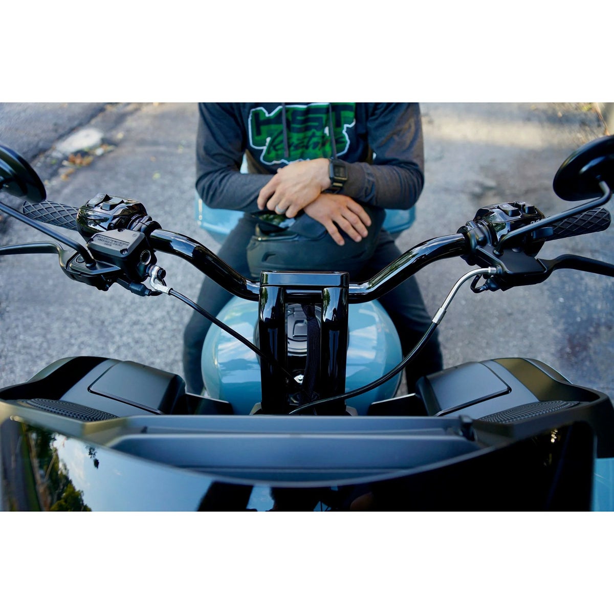 2024以降 ロードグライド、2023以降 CVOロードグライド/ST 10インチ APEXライザー/モトハンドルバーセット (クローム/ポリッシュ) KSTカスタムズ4