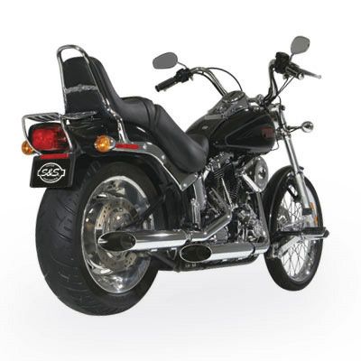 S＆S スラッシュカット・スリップオン・マフラー FLSTC、FXST/B/C、FXCW/C-01