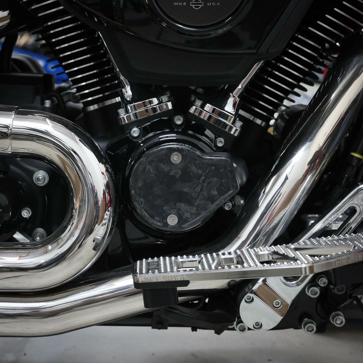 2024以降 ロードグライド、ストリートグライド GEN2 カーボンカムカバー (フォージド/艶消し) スラッシンサプライ1