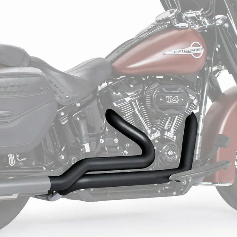 M8 ソフテイル トゥルーデュアルエキゾーストパイプ (ブラック) フリーダムパフォーマンス