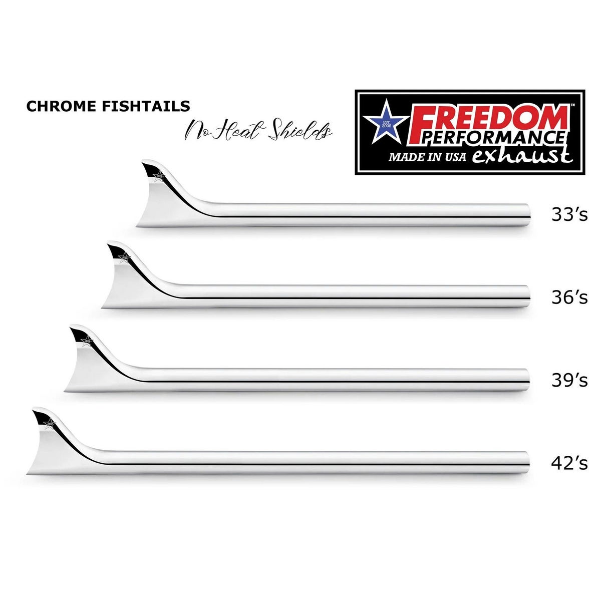 1997以降 ソフテイル フィッシュテールスリップオンマフラー 42インチ (クローム) フリーダムパフォーマンス1