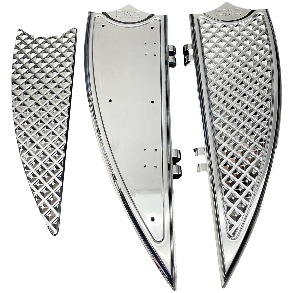 1986～2017 FL ソフテイル ELEV8 ライダーフロアボード (クローム) CMC2