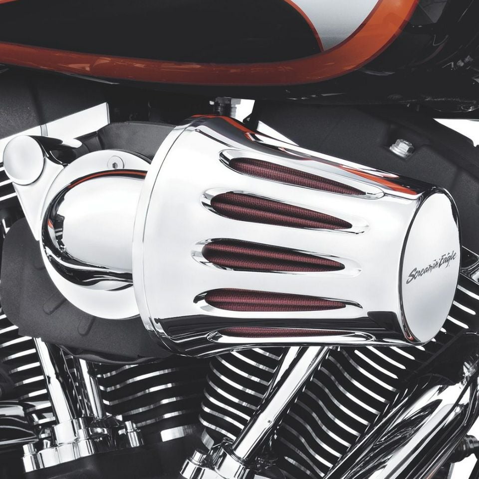 HEAVY BREATHER パフォーマンスエアークリーナーカバー　ディアドロップ　クローム-02