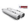 M8ソフテイル トゥルーデュアルエキゾースト用 4インチ スリップオンマフラー ストレート (クローム) フリーダムパフォーマンス2