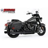 M8ソフテイル トゥルーデュアルエキゾースト用 4インチ スリップオンマフラー スラッシュ (ブラック) フリーダムパフォーマンス3