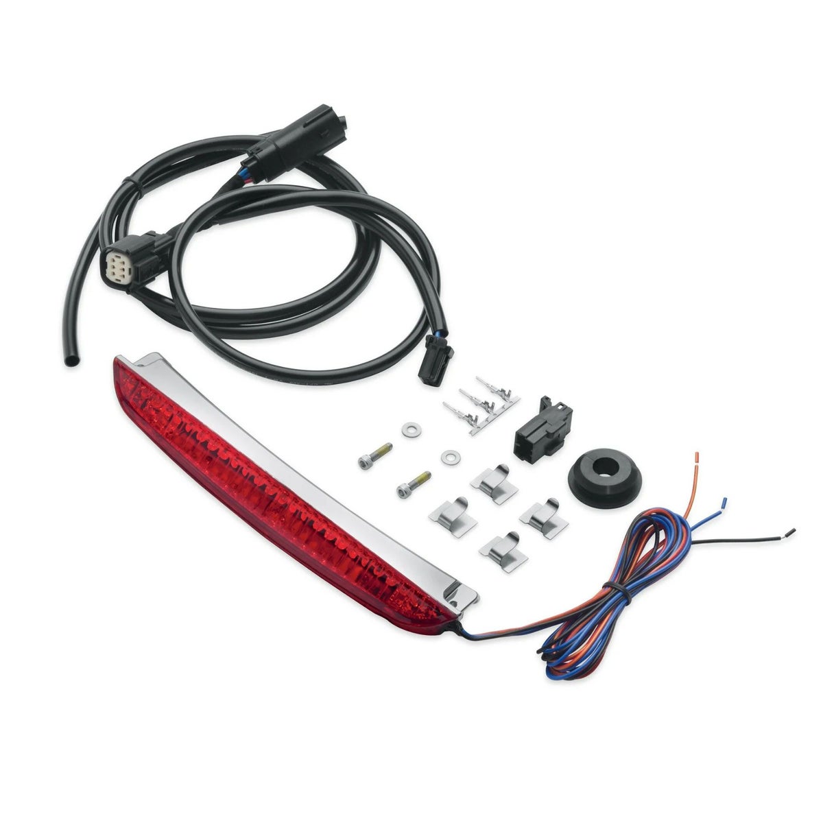 2014以降 ツーリング、トライグライド エアウィング・ツアーパックラック用 LEDテールライト (クローム/レッド)1