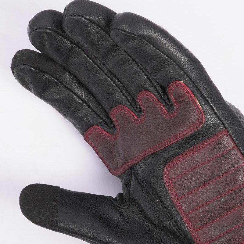 LYON MAN ウインター レザーグローブ ブラック/レッド By City 3