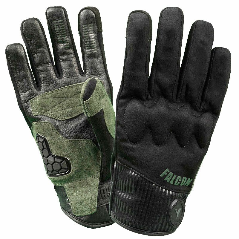 Falcon MAN ウインター グローブ ブラック/グリーン By City