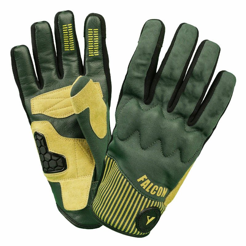 Falcon MAN ウインター グローブ グリーン/マスタード By City