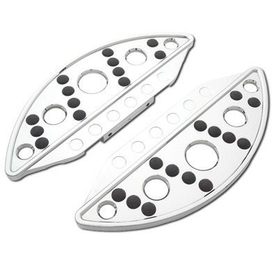 BATTISTINS　クローム・ビレット・パッセンジャーフロアーボード　SEMI-CIRCLE　クローム-01