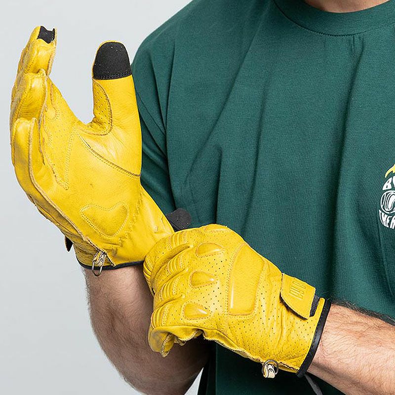 PILOT 2 MAN レザーグローブ イエロー By City