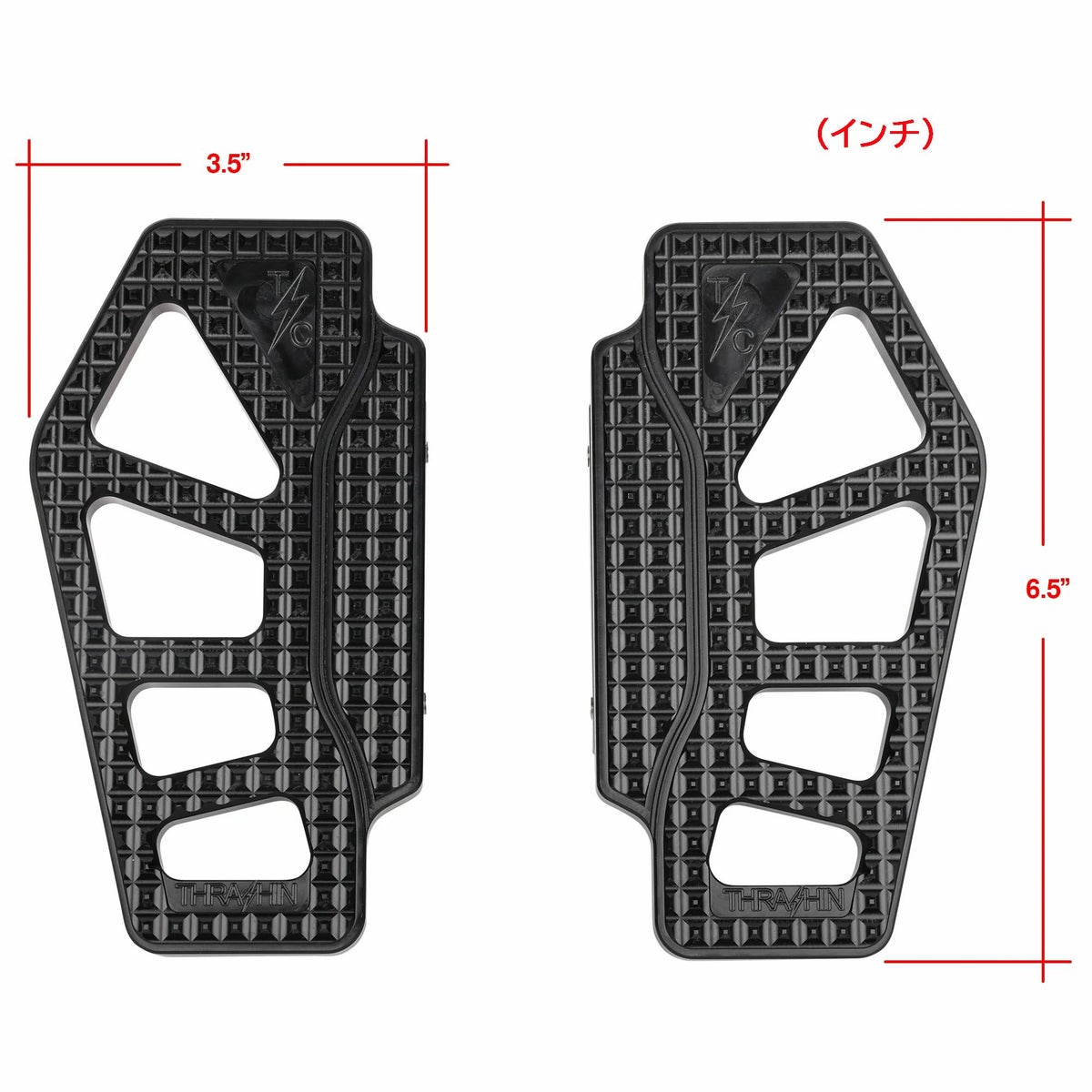  ツーリング、トライク APEX・パッセンジャーフロアボード (ブラック) スラッシンサプライ4