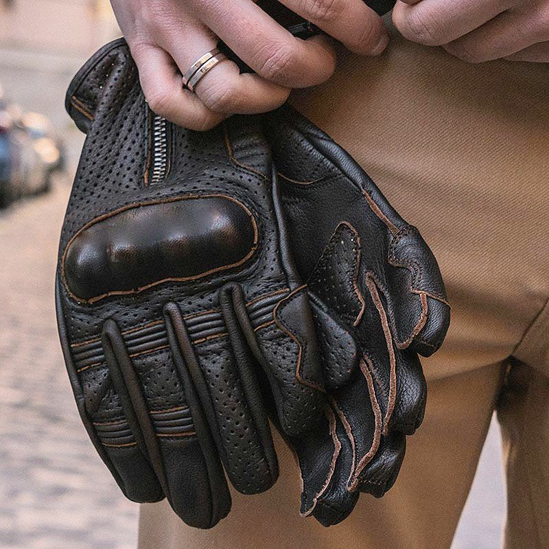 DEGNER デグナー ロング レザーグローブ ブラウン |ハーレーパーツ専門